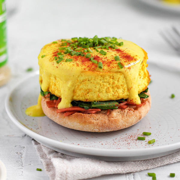 Vegan Tofu Egg Benedict with Creamy Cashew Hollandaise - Uprise Foods