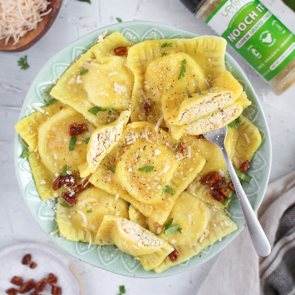 Vegan Cheese Ravioli Cashew Ricotta & Garlic Butter Sauce - Uprise Foods
