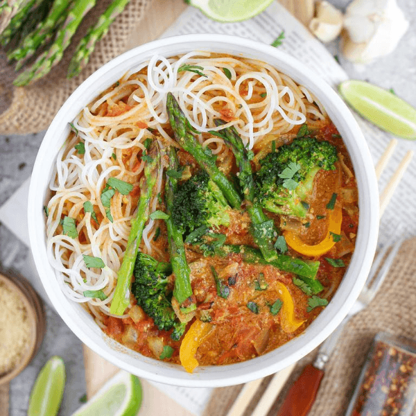Coconut Curry with Rice Noodles - Uprise Foods
