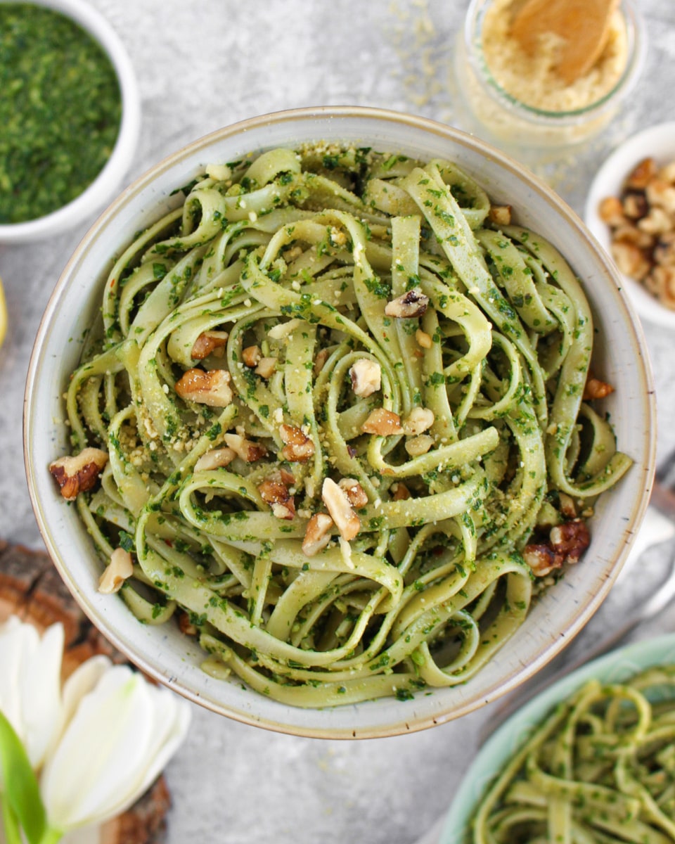 Vegan Kale Pesto with Cashew Parmesan