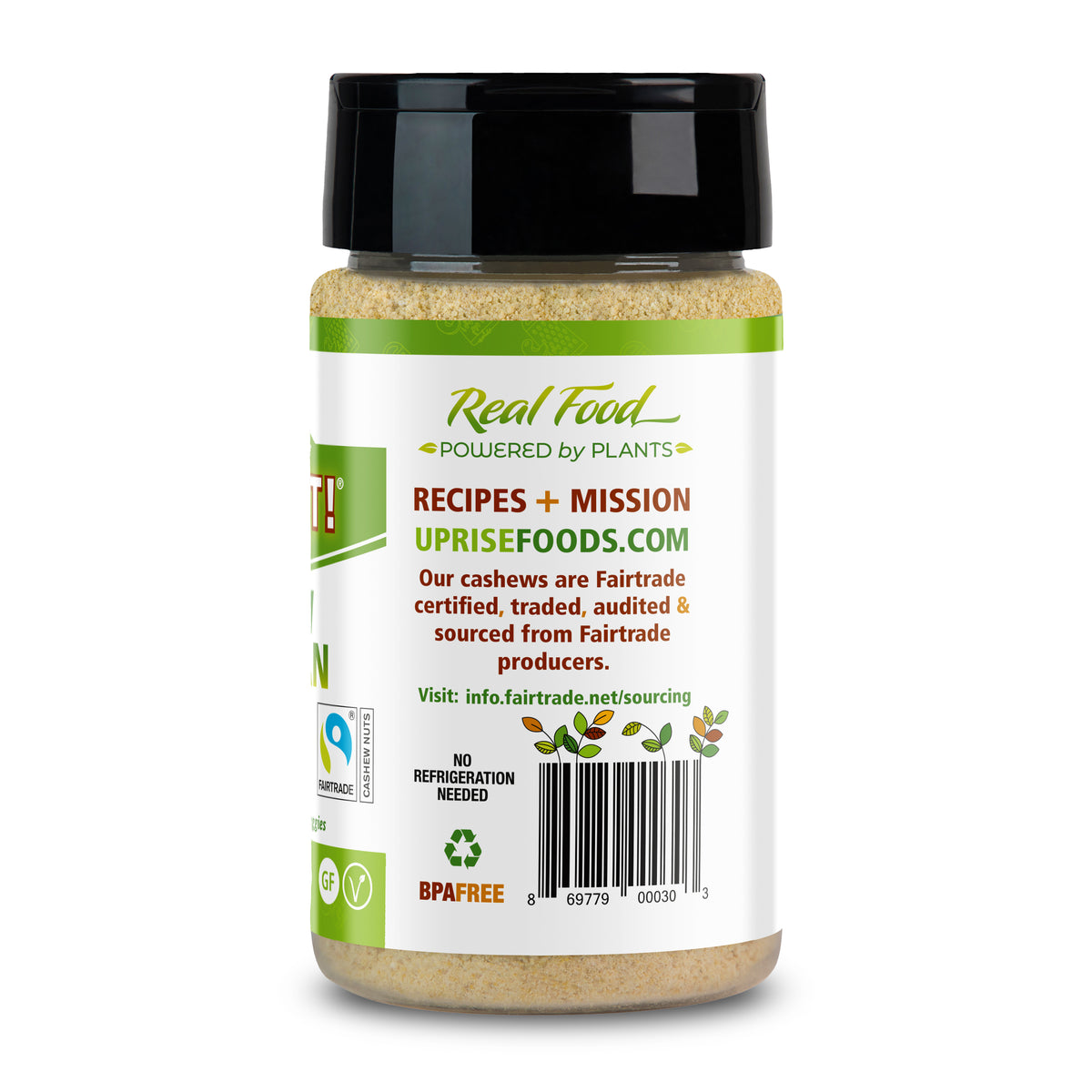 NOOCH IT! Fair Trade Cashew Parmesan 4oz | Vegan Parmesan | Organic Ingredients | Gluten-Free | Dairy-Free