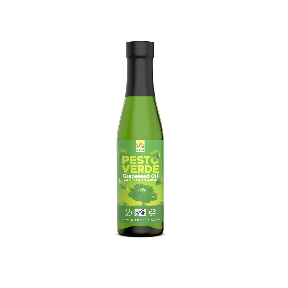 Pesto Verde Grapeseed Oil 12.7 OZ | High Smoke Point, Gluten-Free, Non-GMO, Healthy EVO Alternative