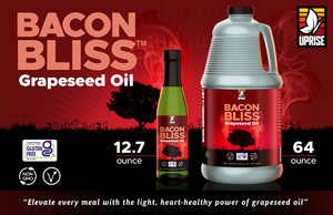 Bacon Bliss Grapeseed Oil 64 OZ (Case of 4) | High Smoke Point, Gluten-Free, Non-GMO, Plant-Based