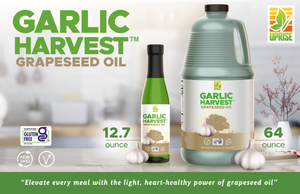 Garlic Harvest Grapeseed Oil 64 OZ (Case of 4) | High Smoke Point, Gluten-Free, Non-GMO, Healthy EVO Alternative