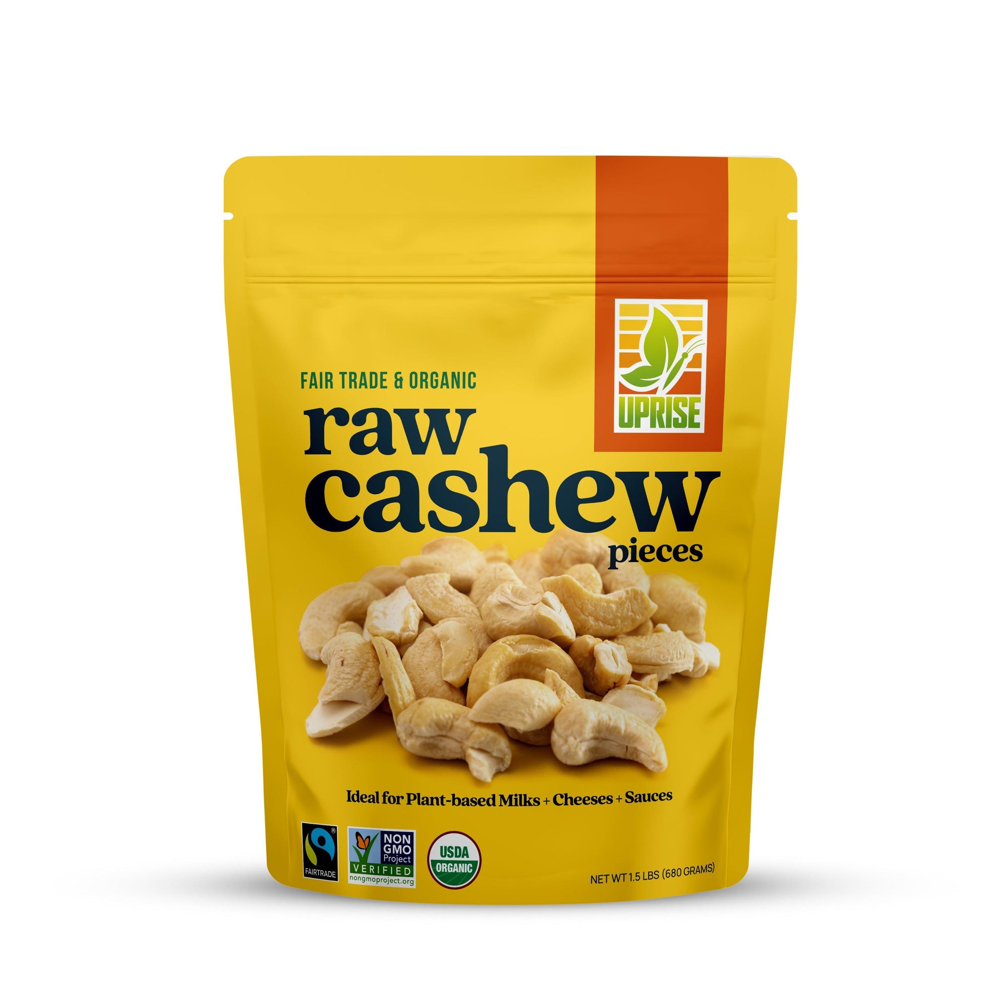 Certified Fair Trade Organic Cashew Pieces (1.5 lb) - Uprise Foods