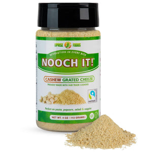 NOOCH IT! Fair Trade Cashew Grated Cheeze 4oz (Vegan "Parm", Dairy-Free, Gluten-Free) - Uprise Foods